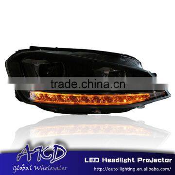 AKD Car Styling for VW Golf 7 LED Headlights B-Type 2013-2014 LED Head Lamp Projector Bi Xenon Hid H7 photo-4