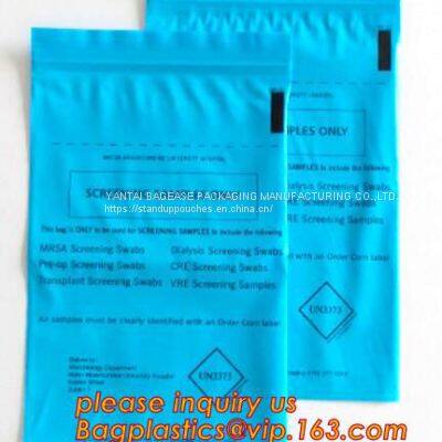 Biohazard Specimen Bags,Zip Specimen Transport Bag, Tear Off Pouch Bags, Attached Document Pouch. Printed Transport Bags photo-5