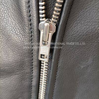 NEW ARRIVAL 2022AW MEN'GENUINE COWHIDE LEATHER MOTO JACKET photo-3