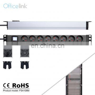 19 inch PDU with illuminated switch and Adjustable bracket