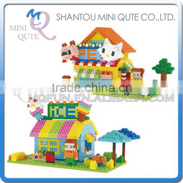 Mini Qute Lele Brother kawaii Ice cream PET shop kids gift plastic building blocks cartoon model educational toy