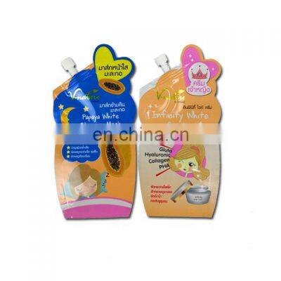 China Manufacturer Custom Cosmetic Foil Sachet Cream Sample Packaging Bag Shaped Spout Pouch photo-5