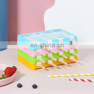 Hot Sale Japanese Personal Order Custom 4 Cavity High Quality BPA Free Plastic Popsicle Ice Cream Molds photo-2