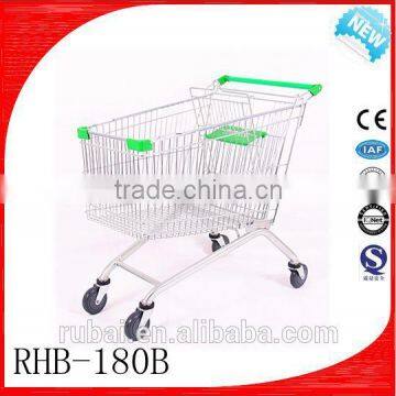 150L supermarket shopping cart with baba seat