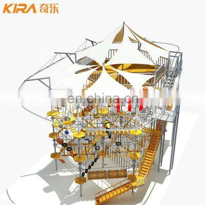 Adventure Challenge High Rope Obstacle Course Equipment For Sale photo-3