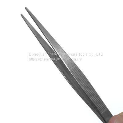 Stainless Steel Tweezers, Straight Elbow, Anti-skid Extension, Pointed, Toothed, Roughening, Thickening and Hardening Precision Tools photo-5