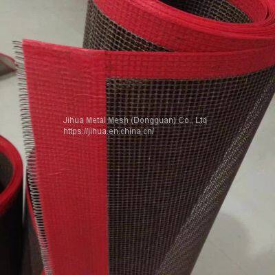 high quality non-stick PTFE open mesh fiberglass conveyor belt