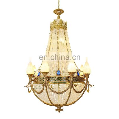 modern luxury decorative gold pendant lamp living room big crystal brass chandelier