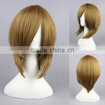 High Quality 35cm Short Straight Kuroko no Basket Aida Riko Brown Cosplay Hair Wigs Synthetic Anime Wig Party Wig