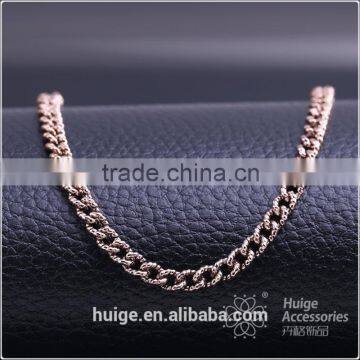 2015 china supplier gold jewellery long fashion chain & coffee gold plated link chain