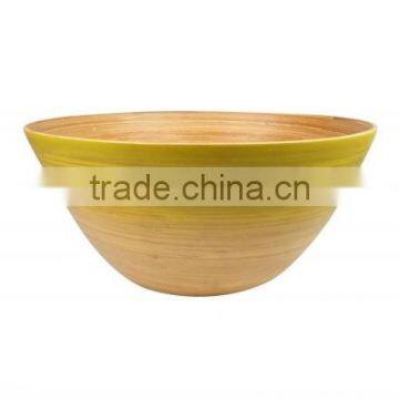 High quality best selling eco friendly OMBRE style spun bamboo Green fruit bowl from Viet Nam