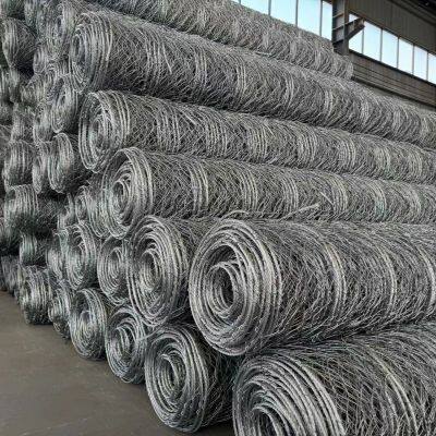 China Factory Galvanized Hexagonal Wire Mesh Roll Plain Weave Rockfall Netting for Slope Protection Woven Technique