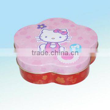 flower shape tin cookie box