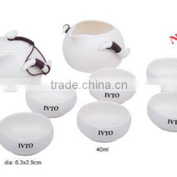 8 in 1 Ceramic Tea Cup Set with Printed Logo for Promotion Small MOQ