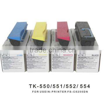 TK-550/551/552/ 554 Color Toner cartridge for Color Kyocera Printer FS-C5200DN