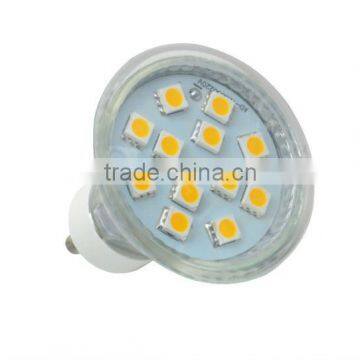 Glass Housing Epistar SMD5050 12pcs 1.8W gu10 24v led spot light