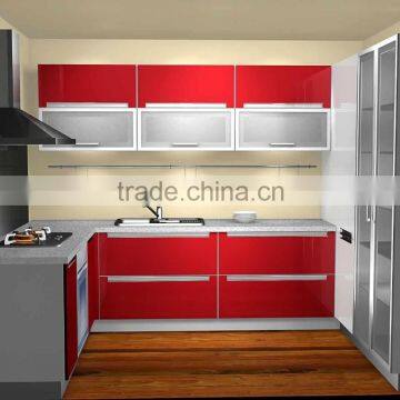 2014 popular high gloss melamine kitchen cabinet