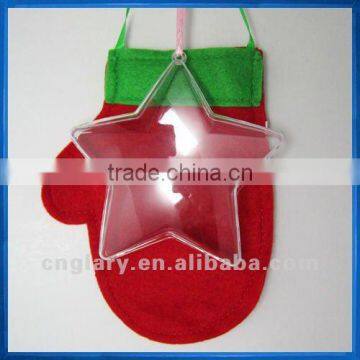 110mm clear plastic star,transparent ornament