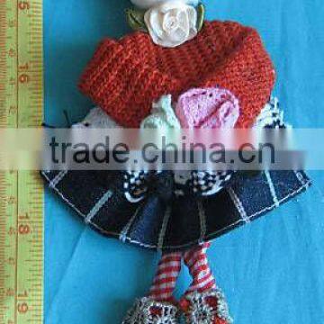 FLAT BACK FABRIC DOLLS FOR SEW ON CLOTHING OR NOTION ITEMS DECORATION