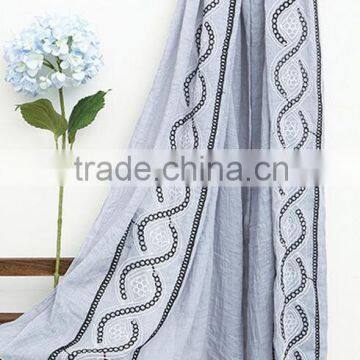 New Design Maxi Long Soft Viscose Embroidery Women Muslim Scarf