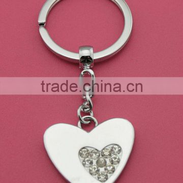 Metal Heart Shaped Key Chain Good Shape Hearts Romantic Theme Nice New Silver-plated Heart-Shaped Ring Keychain