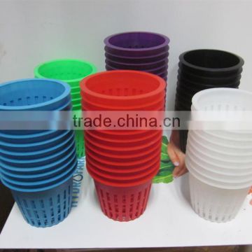 1" hydroponics aeroponics net pot cup outer lip seed