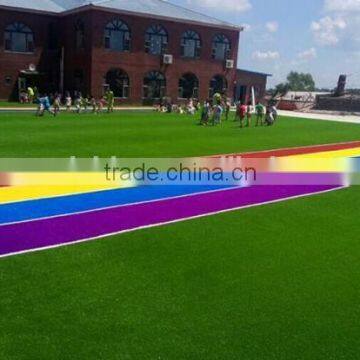 Eco-friendly synthetic grass color artificial lawn for running track and event