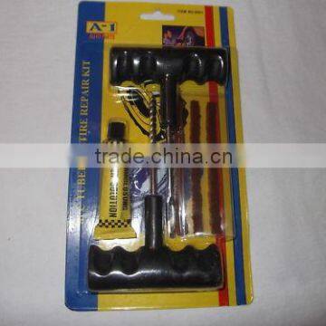 8 Pcs Car Tubeless Tire Repair Plug Kit Rasp Needle Patch Tool Cement photo-2