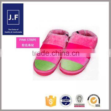 2015 new design warm soft quite microwave heated slippers for women