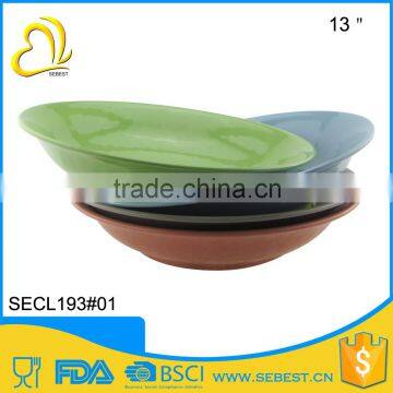 high quality plastic color melamine soup dinner set big bowl