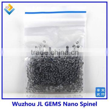 wholesale synthetic round medium gray blue Nano Spinel stones