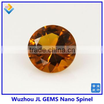 synthetic Round Nano Spinel loose yellow Spinel stone for Wax Setting