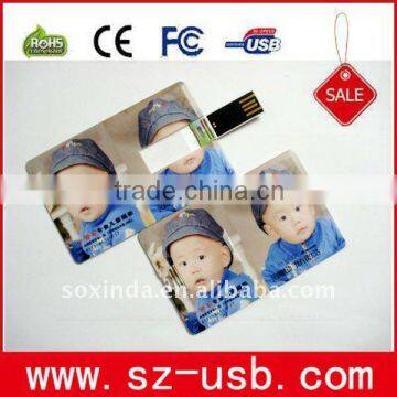 USB Card Flash Drive with color print logo