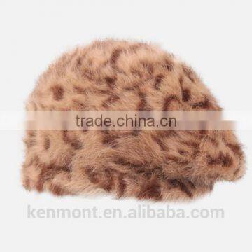 Leopard print cheap price high quality winter beanies for female