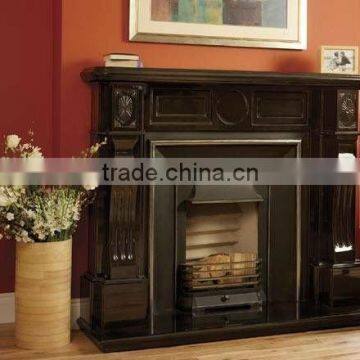 UK style black granite fireplace surround