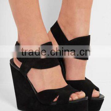 Women shoes new designs 2016 manufacturers women wedge sandals black leather sandals women summer wedges