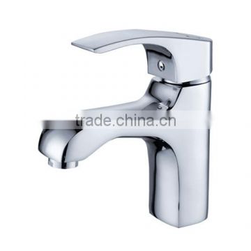 Bathroom design wash basin faucet brass body zinc alloy handle