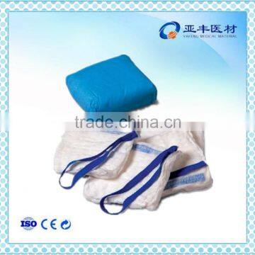 High quality medical gauze lap sponges,blue loop,sterile packing,washed,40s