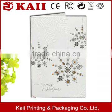 custom promotion white snowflake printing handwork paper greeting card                        
                                                                                Supplier's Choice