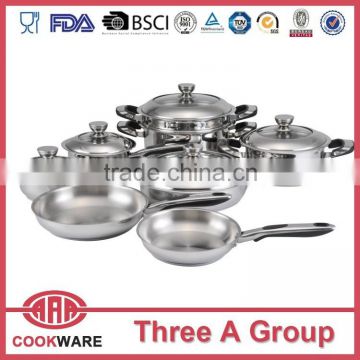 13pcs professional stainless steel cookware set with induction bottom