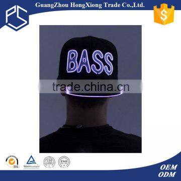 wholesale custom high quality led party lighted snapback hats