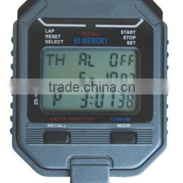 Handheld LCD digital three rows Electronic stopwatch