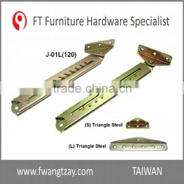 Taiwan Hardware 10 Position Industrial Furniture Adjustable Angle Extension Door Desk Table Bed Sofa Metal Ratchet Angle Hinge