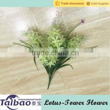 Indoor and outdoor decoration hanging basket green color plastic best artificial flowers online