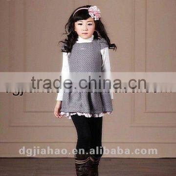 2012 high qulaity short sleeve woolen girl dress