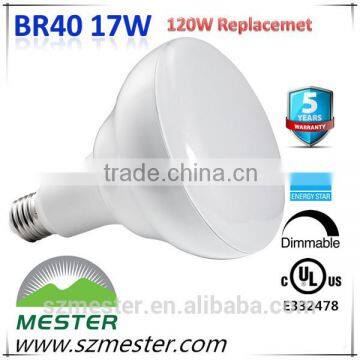 CRI 80 120V Dimmable e26 BR 40 2700K 17W LED Bulb