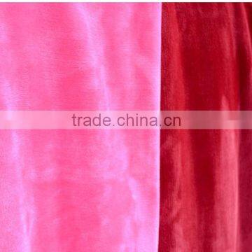 Very popular fluffy changshu manufacturer solid polyester flannel throw fabric