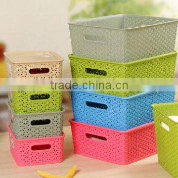 plastic container basket with lid