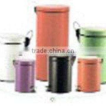 various colorful foot pedal rubbish bin