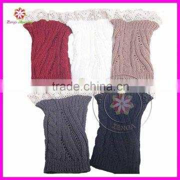 Nice Women's Crochet Lace and Knitted Boot Sock Cuffs Toppers Leg Warmers Socks